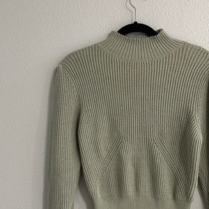 Green knit sweater